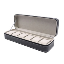 Simple style custom PU travel watch case 4 slot 6 slot 7 slot watch box